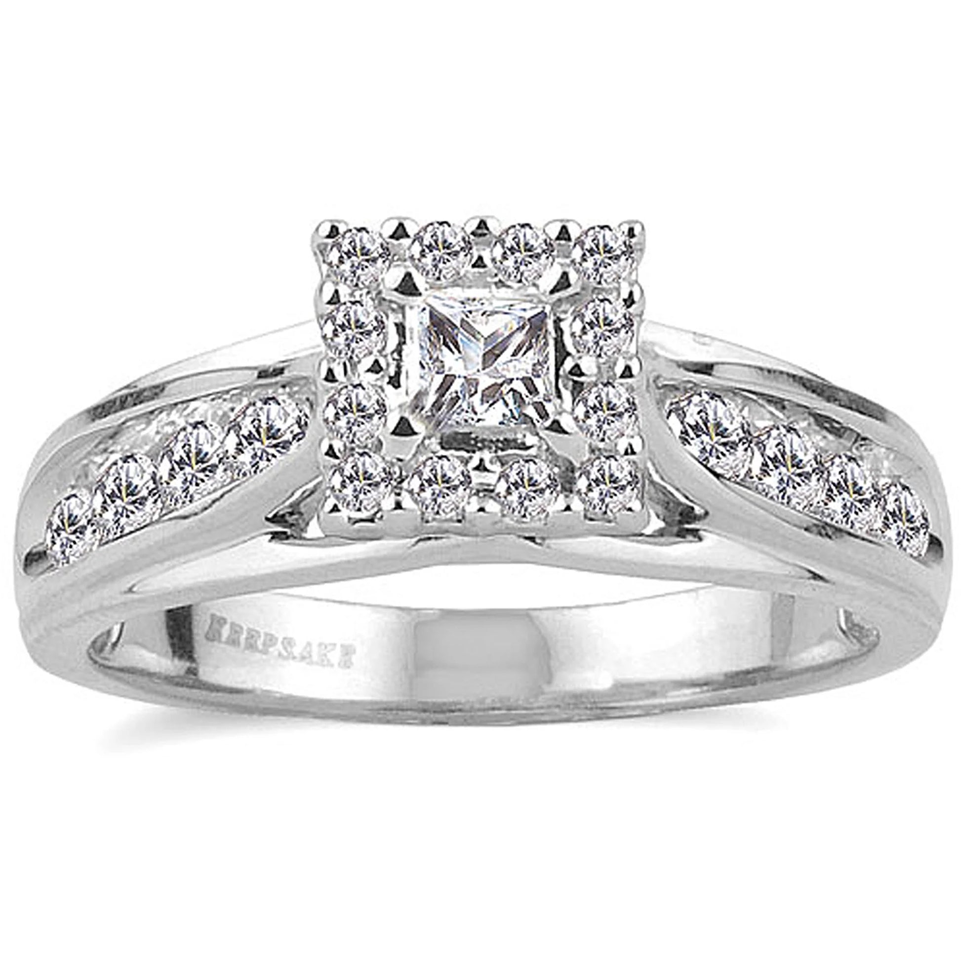 1/2 Carat T.W. Princess-Cut Diamond "Melody" Women'S Engagement Ring in 10K White Gold by