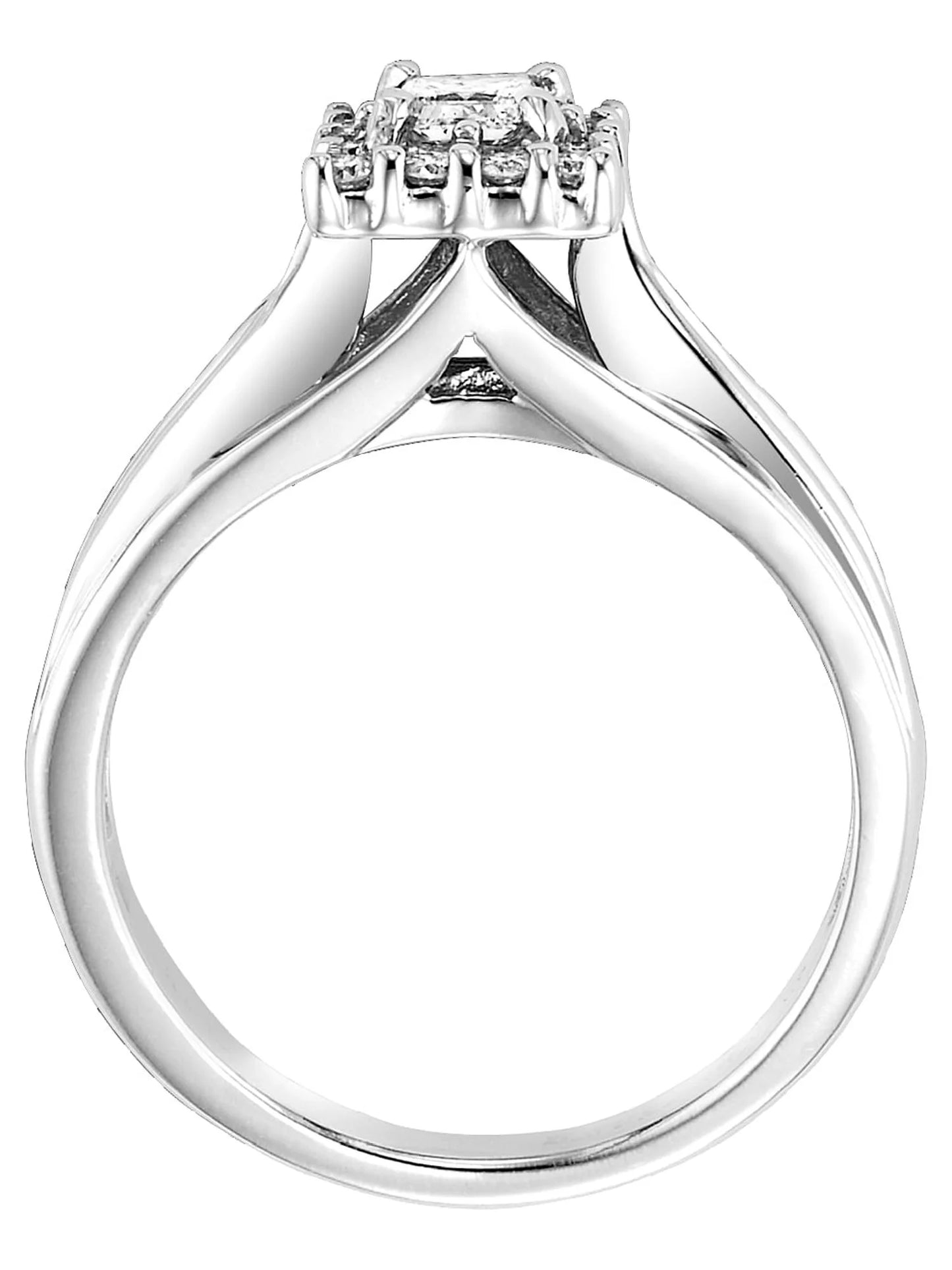 1/2 Carat T.W. Princess-Cut Diamond "Melody" Women'S Engagement Ring in 10K White Gold by