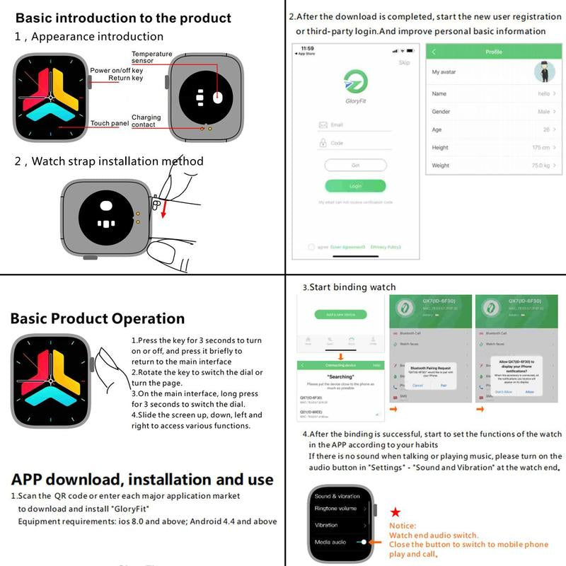 Multifunctional Smart Watch (1 Count), Fitness Tracker with Blood Oxygen Monitoring & Sleep Tracking, Watch for Ios & Android, Wearable Devices for Smartphone, Stocking Fillers Gift