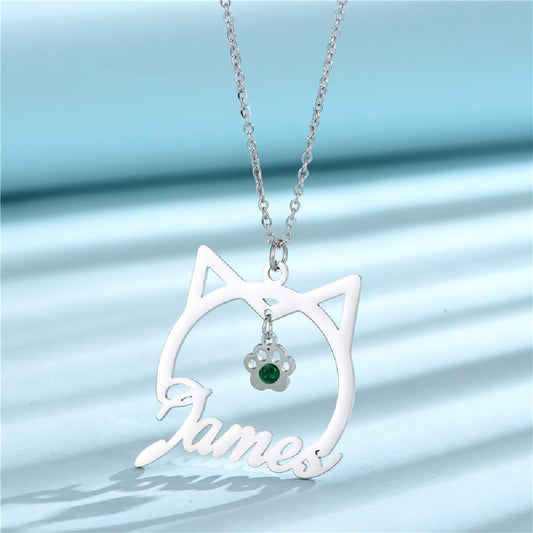 Stainless Steel English Name Necklace