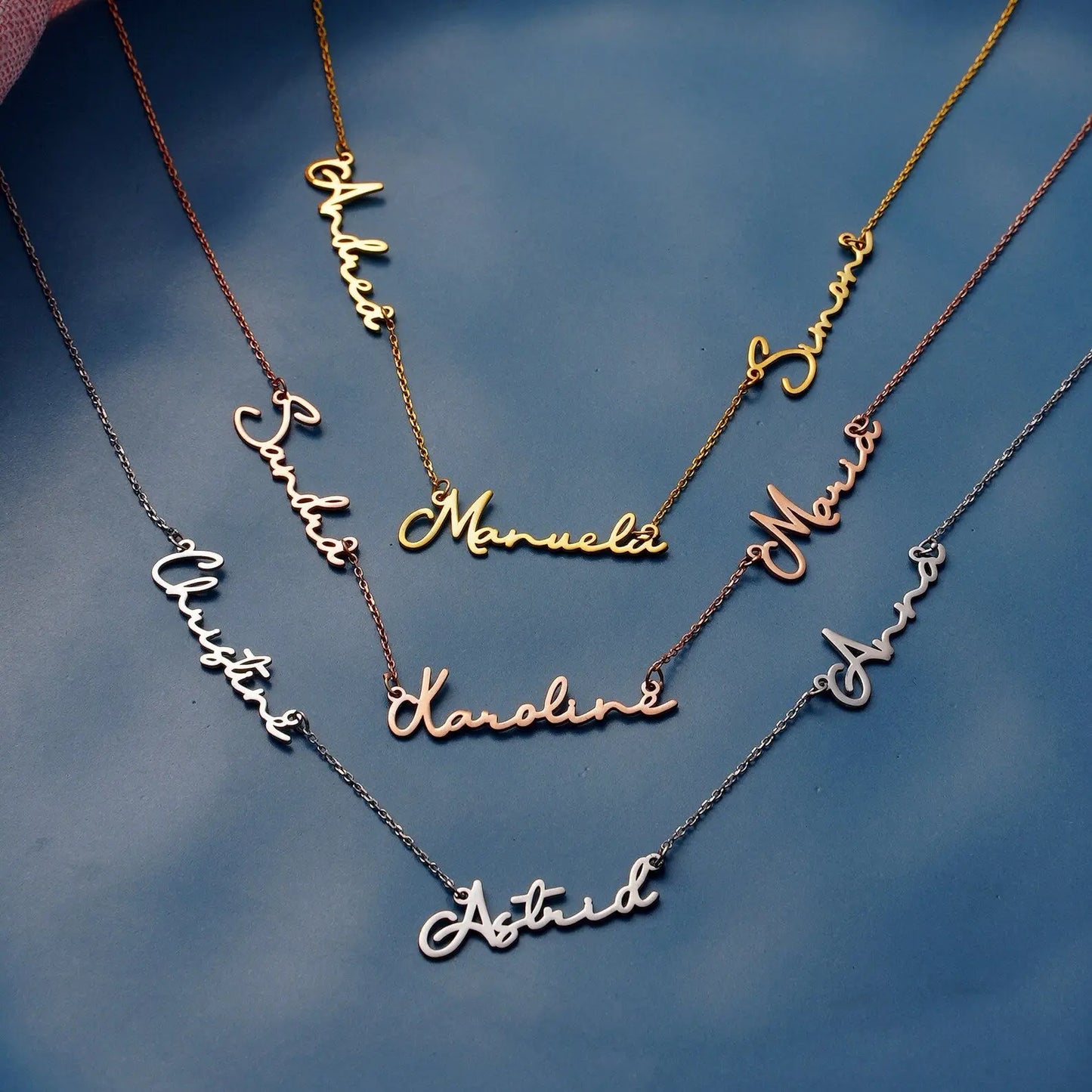 Multiple Name Necklace - Personalized Name Necklace