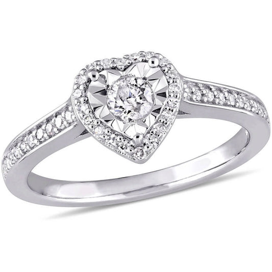 Women'S Diamondsterling Silver Engagement Ring